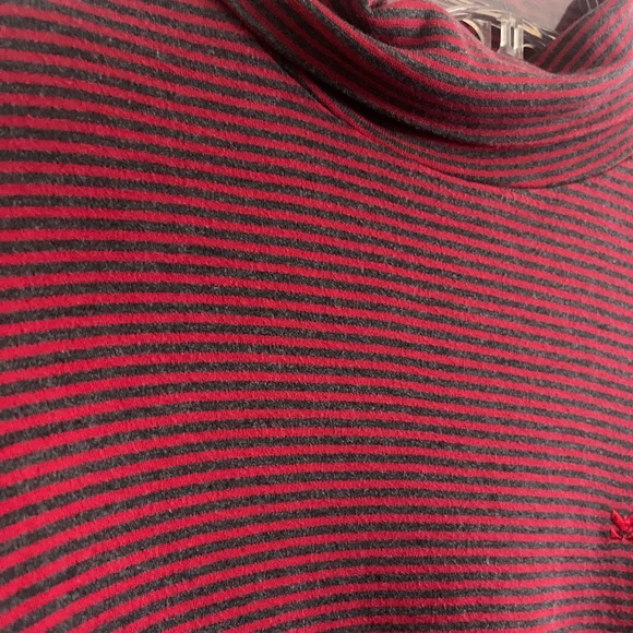Bob Mackie Studio Vintage Turtleneck Red Gray Top Size Medium - Picture 9 of 9